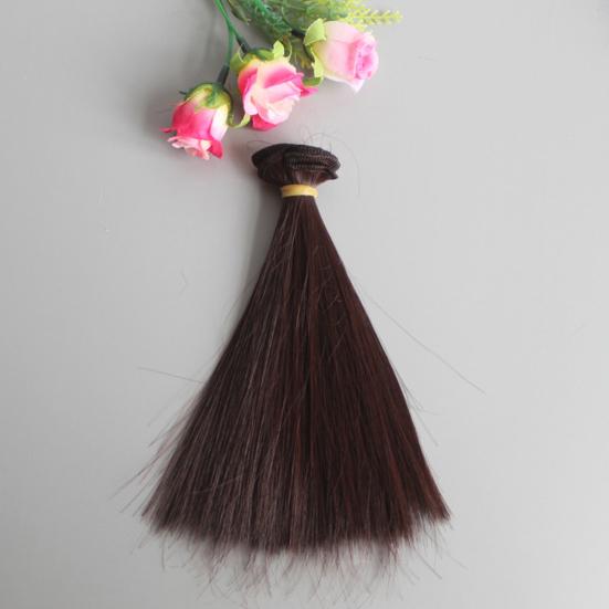 15 cm lange, gerade Kunstfaser-Perücke, Haarverlängerung für BJD SD-Puppe, Zubehör