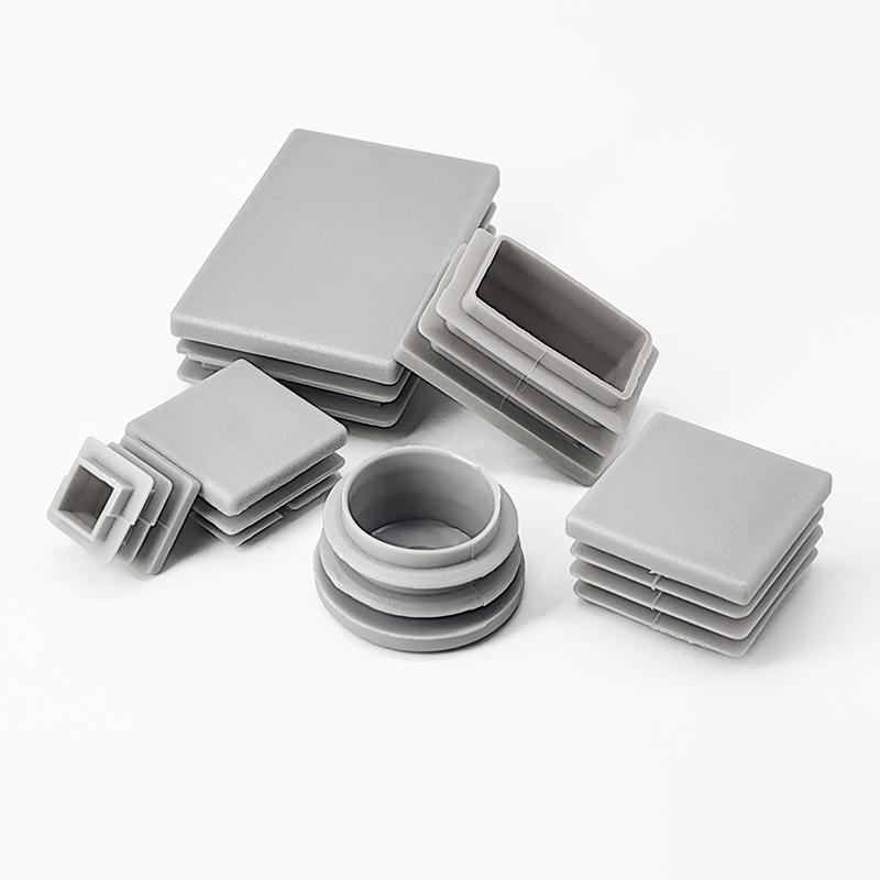 8~50 Stück Graue Kunststoff Rechteckige/Quadratische/Runde Quadratische Blindstopfen Rohreinsätze Stopfen Stopfen Stopfen 16mm~100mm