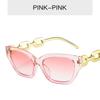 New Fashion Cat Eye Sunglasses Women Vintage Brand Designer Glasses Black Sun Glasses Female UV400 Golden Eyewear
