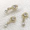3Pcs Nail Charms Sparkling Stunning Visual Effect Ultra-Light Creative Shape Wide Application DIY Alloy Shiny Bow-knot Rhinestone Nail Art Decorations