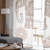 Bohemian Animal Elephant Pattern Sheer Curtains for Kids Bedroom Living Room Voile Window Curtains Tulle Drapes