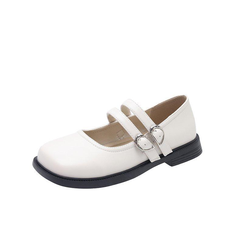 Flat Bottom Square Head Mary Jane Shoes Female Summer Shoes Shallow Mouth Gentle Single Shoes Fashionable and Comfortable