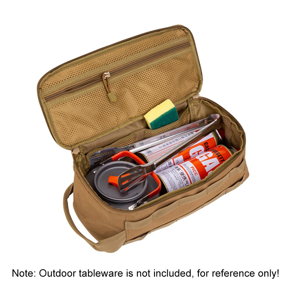 Camping Gas Tank Storage Bag Outdoor Large Capacity Cooking Stove Storage Case Ground Nail Tool Container Utensils Kit Organizer