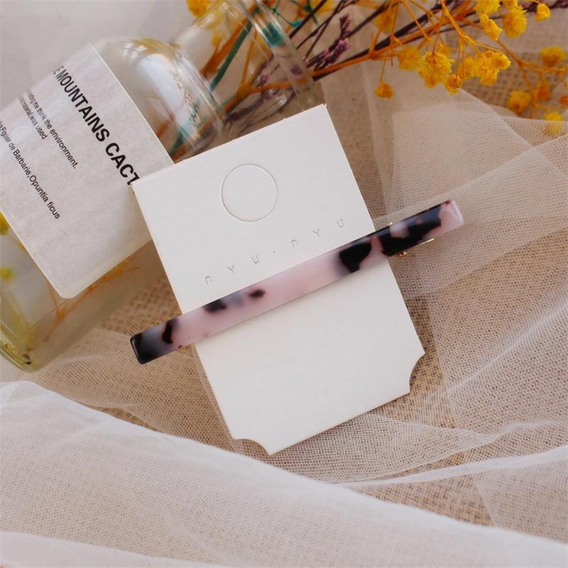 Süße Acetat Haarspangen Lange Haarspangen Bunt Schildpatt Geometrisch Seitliche Spangen Damen Haarschmuck