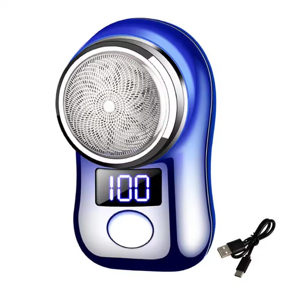 

Электробритва 1PCSLED дисплей USB зарядка мини дорожная мужская роторная бритва беспроводной триммер для бороды инструмент для удаления BLUE