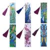 R-M035-052 Spot Crystal Peacock Leather Bookmark DIY 5D Diamond Painting Bookmark
