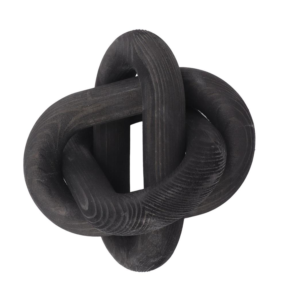 Dekoracyjny drewniany łańcuch 3 ogniwa drewniany łańcuch dekoracje do domu salonu kawiarni czarny