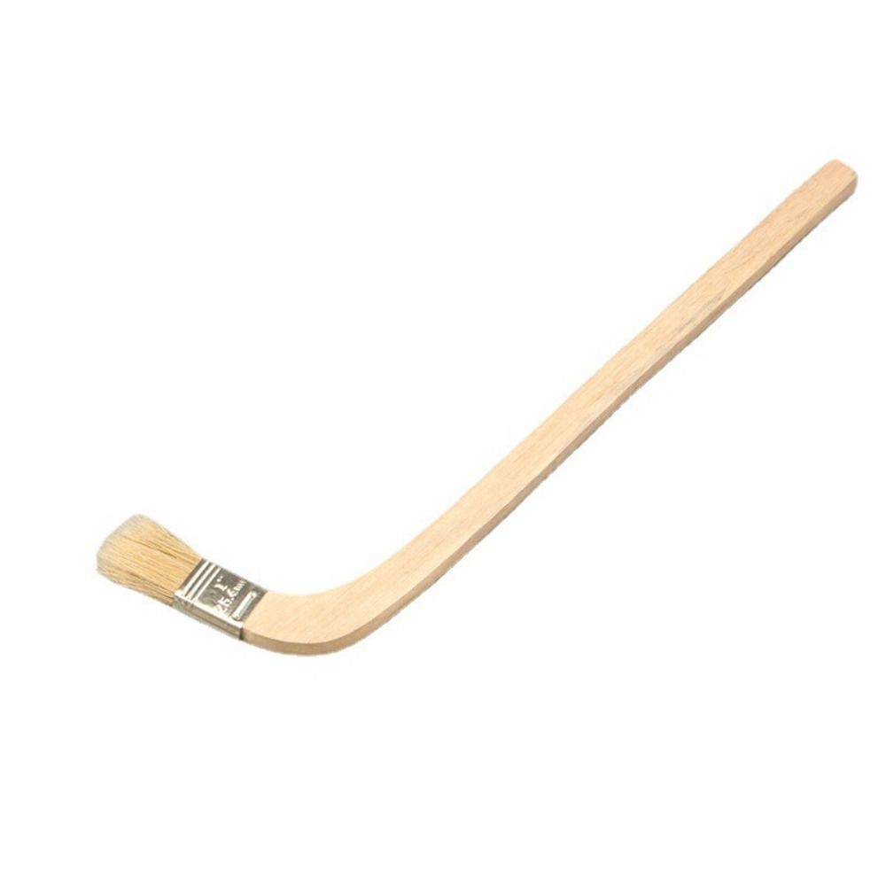 

Деревянная ручка Морская кисть для краски Удлиненная изогнутая ручка Кисть Кисть для очистки пыли Твердая форма 1 inch