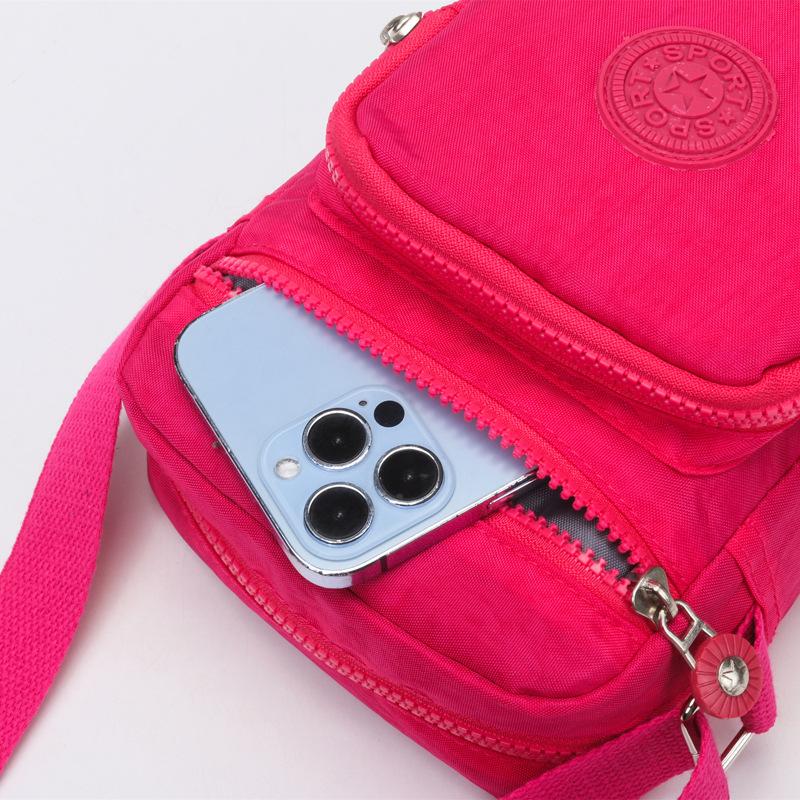 Women’s Nylon Crossbody Bag Small Messenger Bag Multi Pocket Shoulder Purse Lightweight Travel Phone Bag Casual Mini Handbag