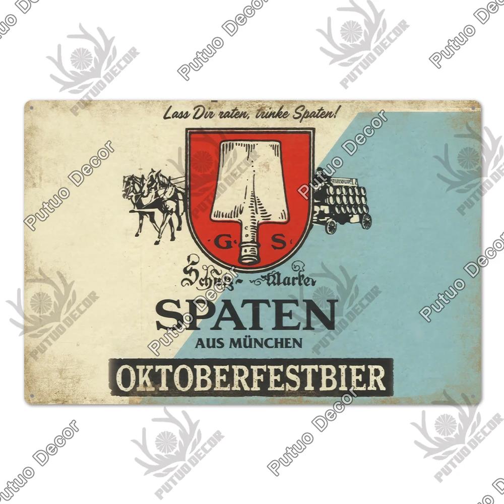 

Putuo Decor Germany Beer Brand Metal Sign Plaque Metal Vintage Tin Sign Decoration for Pub Man Cave Kitchen Club Bar Home Decor 20x30cm