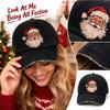 Unisex Christmas Red-Themed Digital Print Curved Baseball