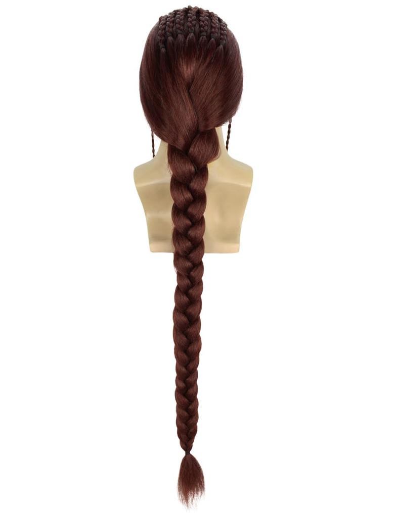 Wigs2you H-5655 HPO Adult Male Humanoid Warrior Braided Dark Auburn Wig