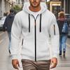 2025 Autumn and Winter New Solid Color Hooded Sweatshirt Zipper Cardigan Casual Jacket