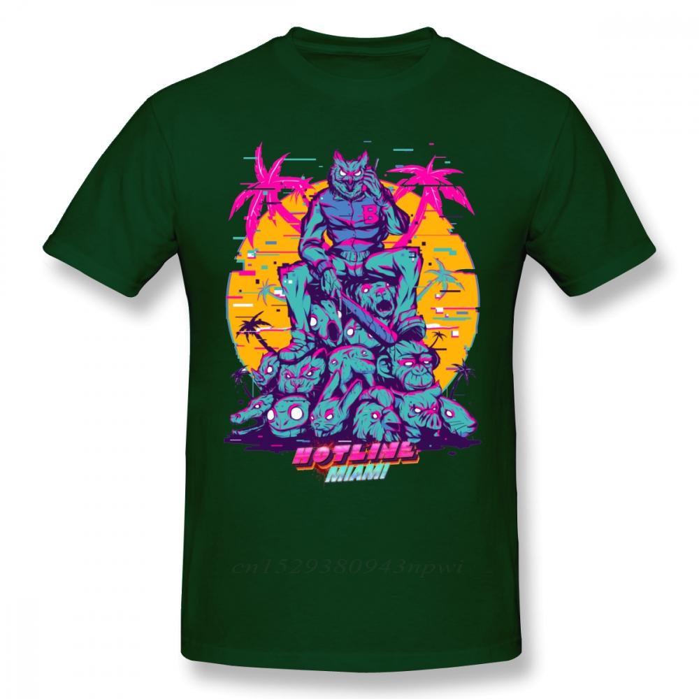 Футболка Hotline Miami Футболка Hotline Miami Модная Графическая Футболка 100% Хлопок Мужская 3XL Короткий Рукав Смешная Футболка S