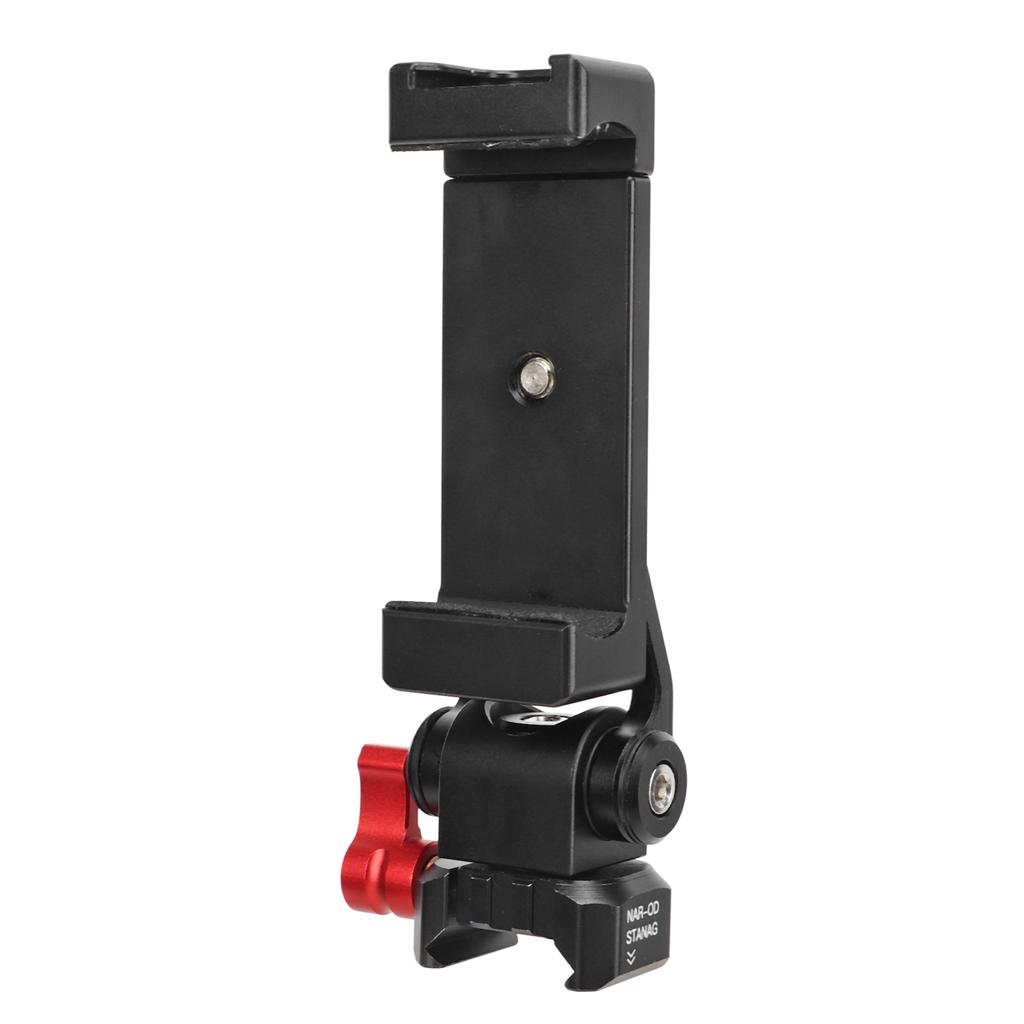 Aluminum Alloy Phone Clip Universal Cell Phone Clamp Mount with NATO Chute Mount Cold Shoe Mount