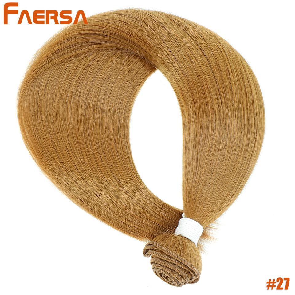 Long Hair Weaving Blonde 613 Bundles Synthetic Straight Ombre Blonde Red Brown High Temperature Fiber Hair Extensions For Women