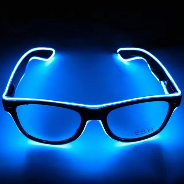 Led Glasses Neon Party Glasses Luminous Novelty Gift Glow Sunglasses LED Sunglasses Bar Party Dance DJ Bright Flashing Glasses