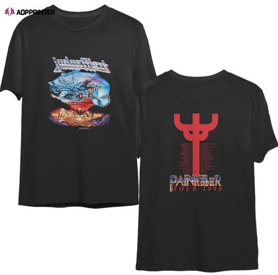 Judas Priest Painkiller Tour 1990 T-shirt Double Sided