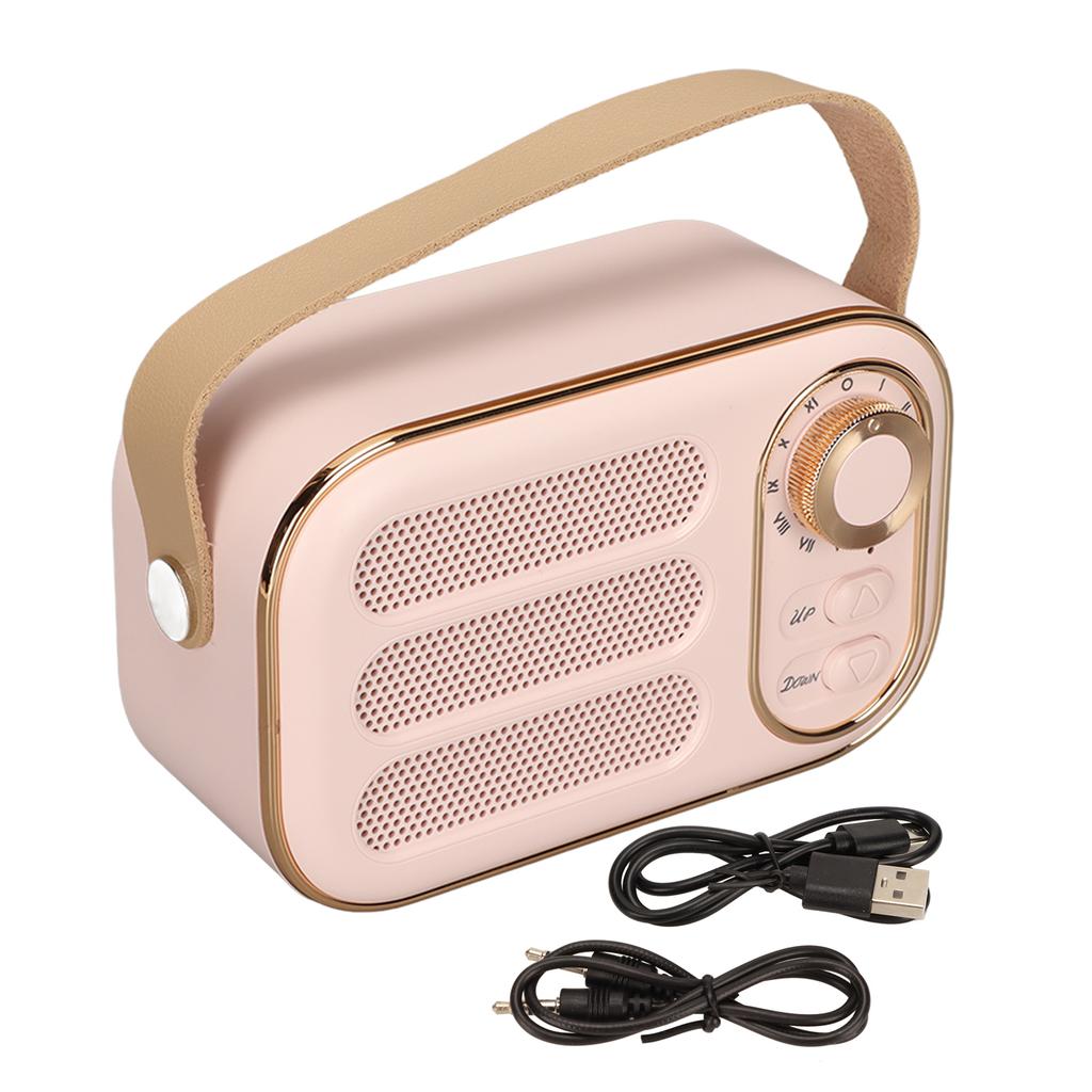 Bluetooth Speaker Stereo HiFi Sound USB Charging Retro Portable Wireless Speaker for Home Travel