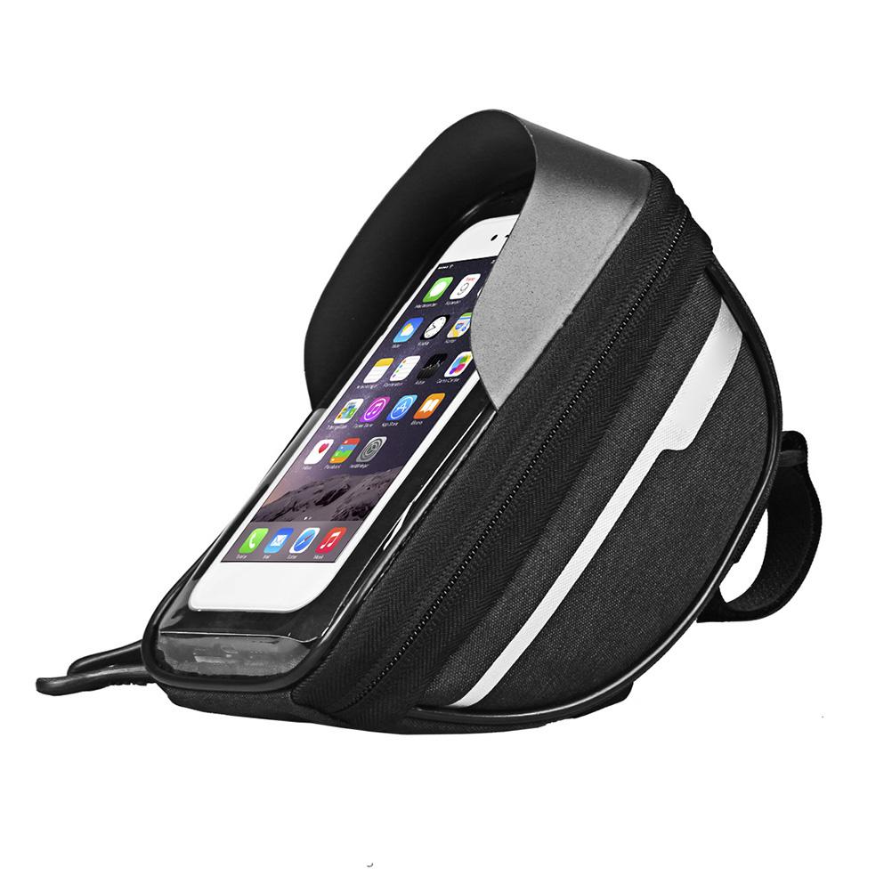 Wasserdichte Fahrrad Handyhalterung Halter Tasche Reflektierend Universal Hintere Lenkertasche Transparente Berührbare Hülle