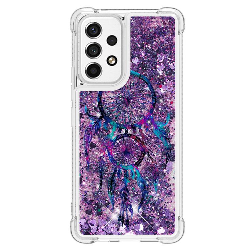Glitter Liquid Sequins Quicksand Phone Case For Samsung Galaxy A53 A13 A23 A33 A73 5G A03s Case Cartoon Animal Shockproof Cover