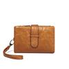 New Women's Wallet Retro Solid Color Portable Short Wallet Simple Fashion Large Capacity Change Bag