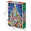 EPOCH Jigsaw Puzzle Disney Magical Christmas Decoration Includes and Decorative Stickers 1000-Piece (Puzzle Collage) (50x75cm) 97-708s Glue, Spatula,