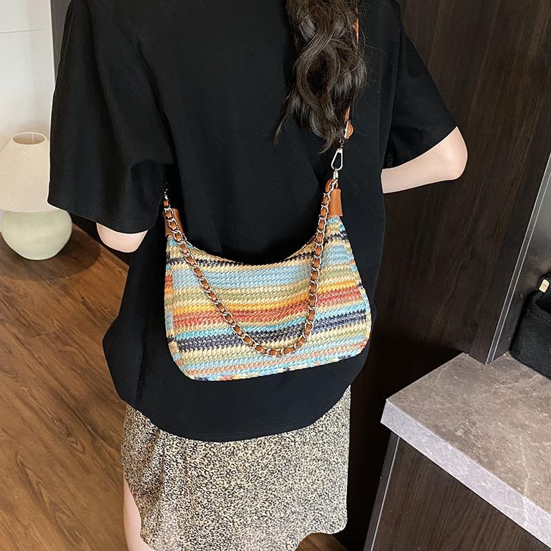 Woven Bag Women's Large-capacity New Summer Crossbody Seaside Vacation Beach Bag