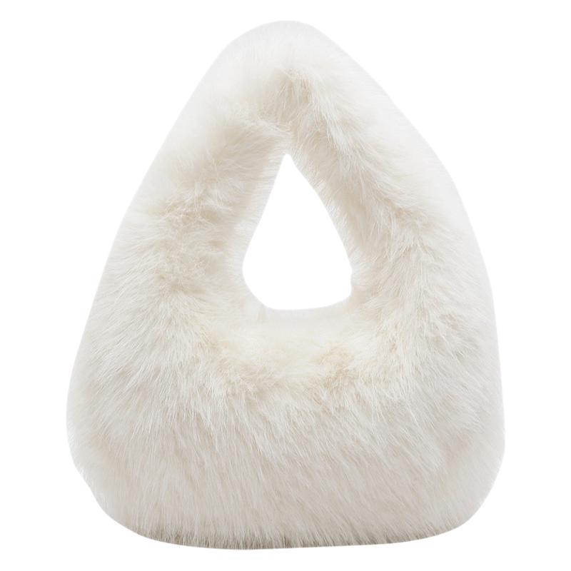 Plush bag women's autumn and winter versatile 2025 new strapless fashion portable high-end plush bag