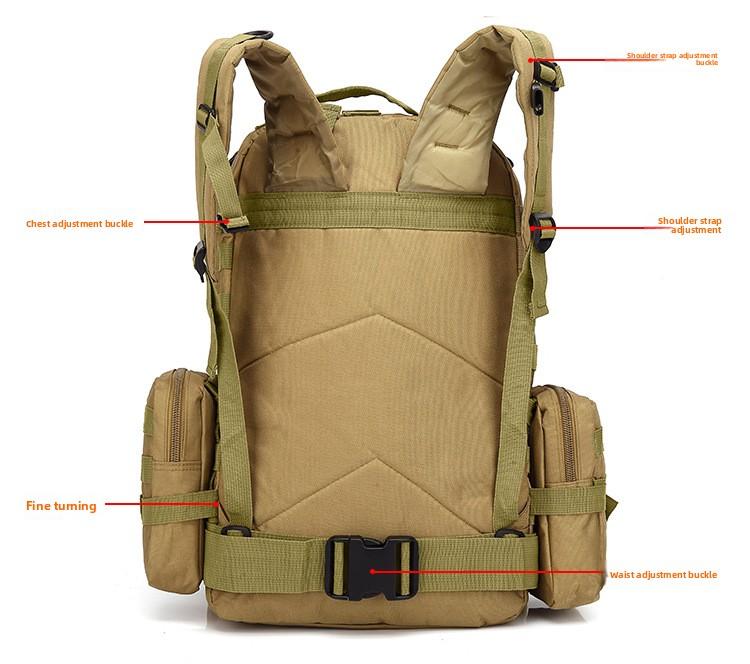 Camouflage Tactical Bag Combination Heavy-duty Hiking Bag Large Capacity Outdoor Hiking and Fitness Backpack Sports Backpack