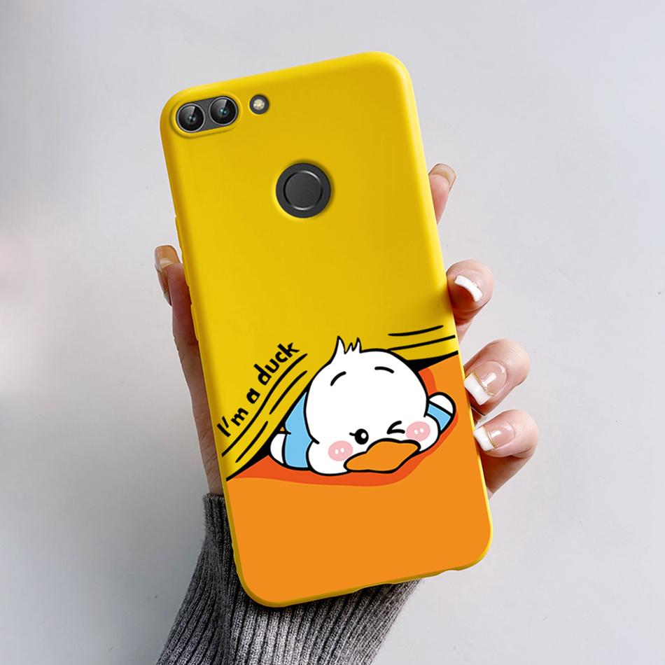 For Huawei P Smart 2018 Case Cute Cat Bear Cartoon Frog Soft Cover For Huawei P Smart FIG-LX1 5.65 Inch Case Coque Fundas Shell