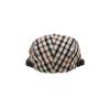Daks Brown Check Leather Adjustable Strap Hunting Cap Dbhe5el01w2