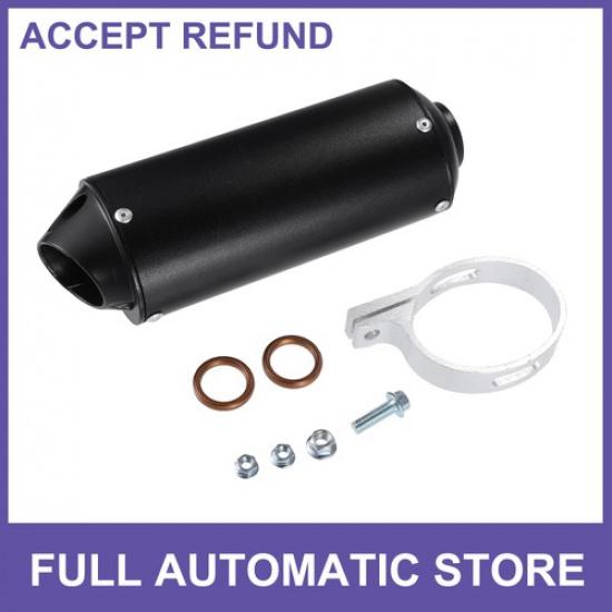 Muffler Exhaust Pipe System Assembly Kit 28mm for Motorbike ATV Black
