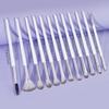 12pcs Eye Detail Makeup Brushes Pony Hair Precision Eye Shadow Lying Silkworm Brightening Eyeliner Applicator Small