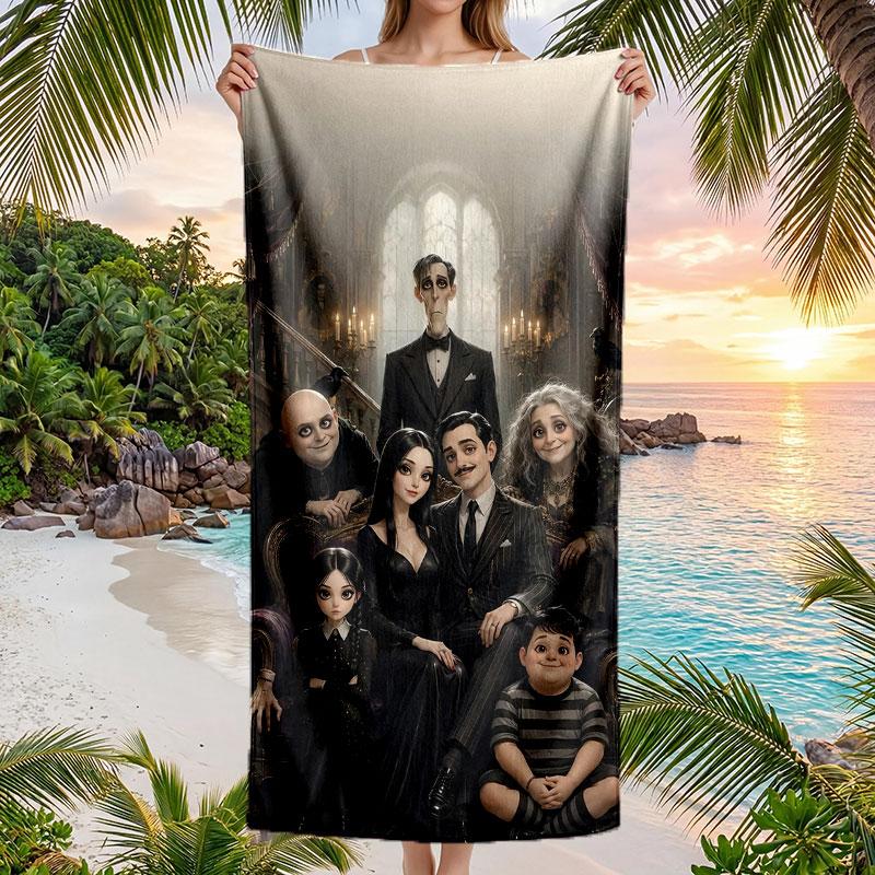 Large Beach Towel Quick Dry Absorbent Towel For Beach IndoorThe Addams Family