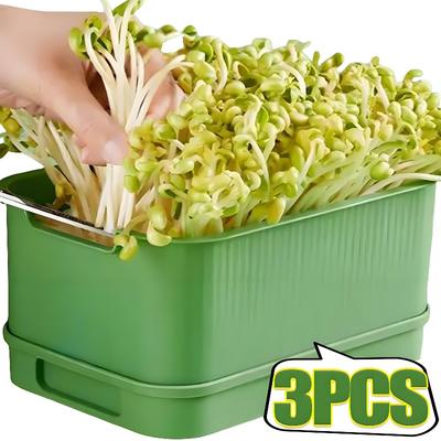 Bean Sprouts Plates Soilless Nursery Trays Seed Germination Tray Cultivation Pot Greenhouse Sprout Plate for Home Garden Vegetable Seedling Growing