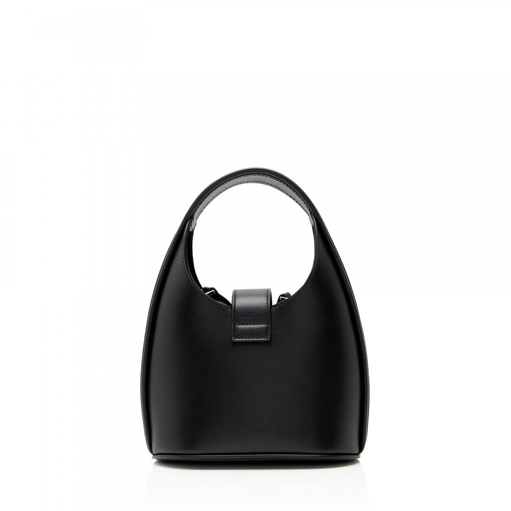 Salvatore Ferragamo Calfskin Gancini Mini Hobo Black