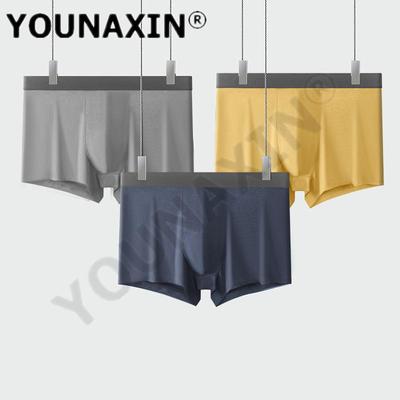 Men's Big Size Boxer Briefs Solid Color Breathable Underwear Antibacterial Modal Undies L XL 2XL 3XL 4XL