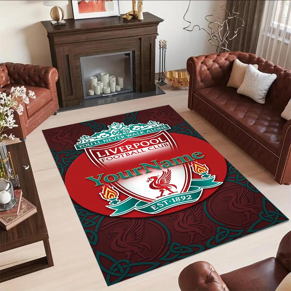 Liverpool Customize Your Name Carpet Suitable for Entryway Outdoor Decorate room Dormitory Antislip Carpet Anime Office Decor