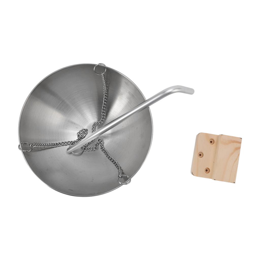 Saunaschale Edelstahl Hängender Aromatherapie-Ölbecher mit Holzblock für Saunaraum L 20cm