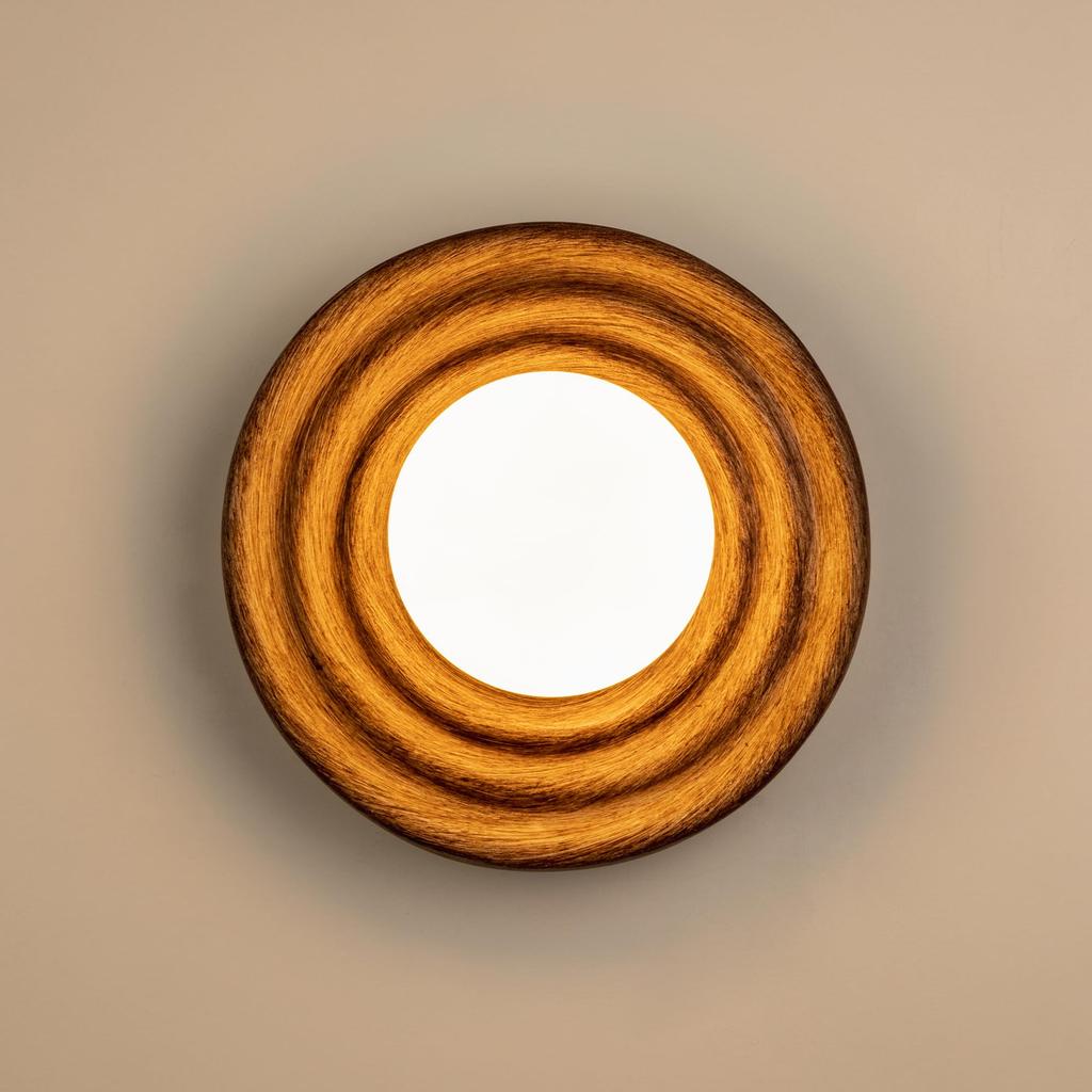 Chende Bracket Light, Resin Brown, Nordic LED Compatible, Single Light, Glass Wall Lamp, Stylish Interior Design, Retro, Japanese-Style, Wall Lamp,