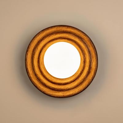 Arandela Chende, Resina Marrom, Compatível com LED Nórdico, Luz Única, Candeeiro de Parede de Vidro, Design de Interior Elegante, Retrô, Estilo Japonês, Candeeiro de Parede,