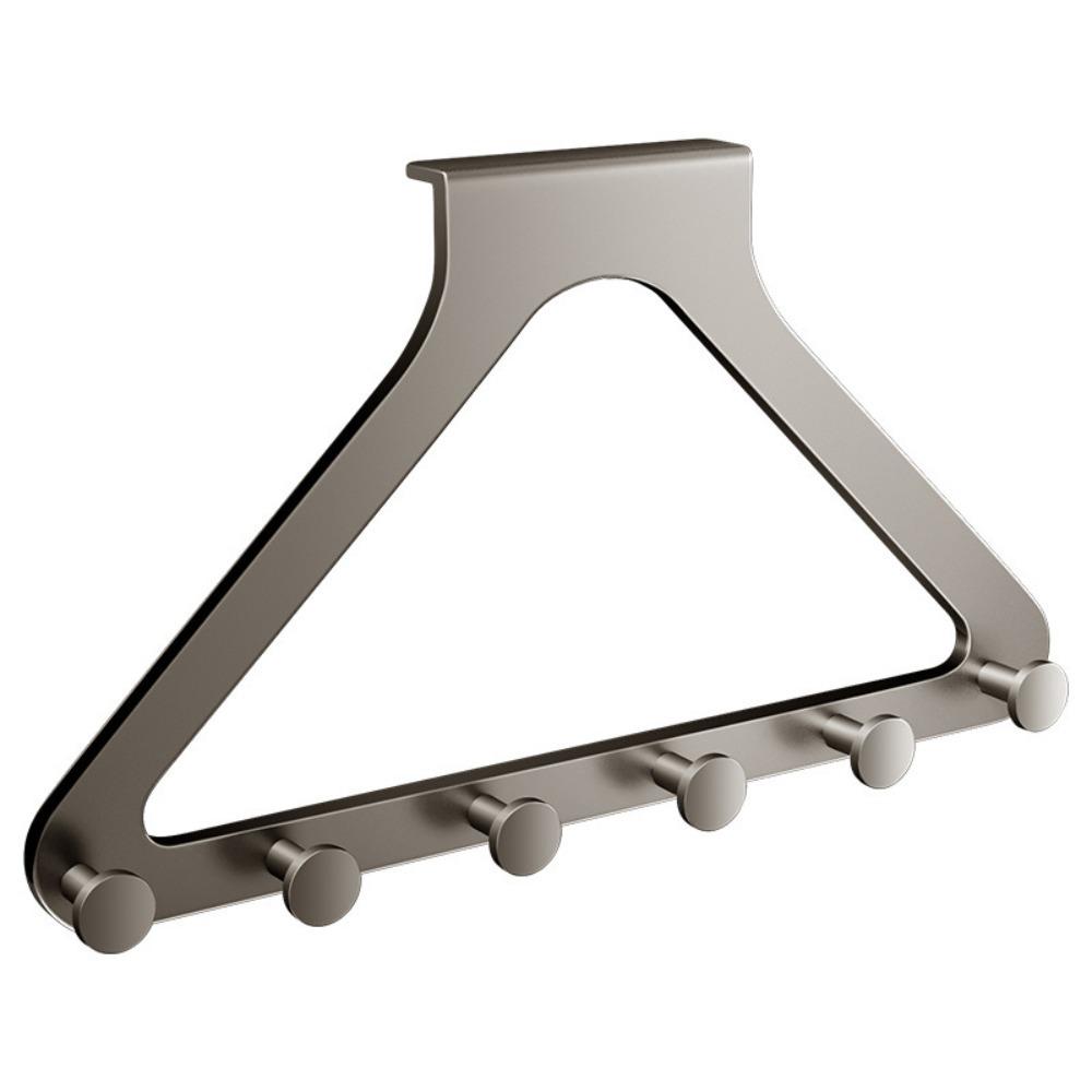 

с 6 крючками Треугольный дверной крючок Устойчивый крючок для хранения одежды и пальто Крючок для одежды на дверь Спальня серый