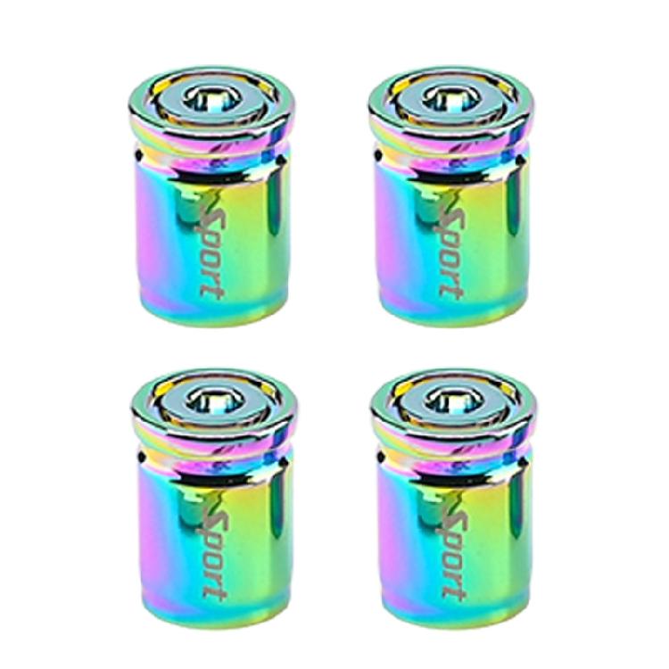 4pcs Tire Valves Stem Caps Anti Theft Protections Easy to Install Colorful Dust Covers Upgrades for Car & Motorcycles