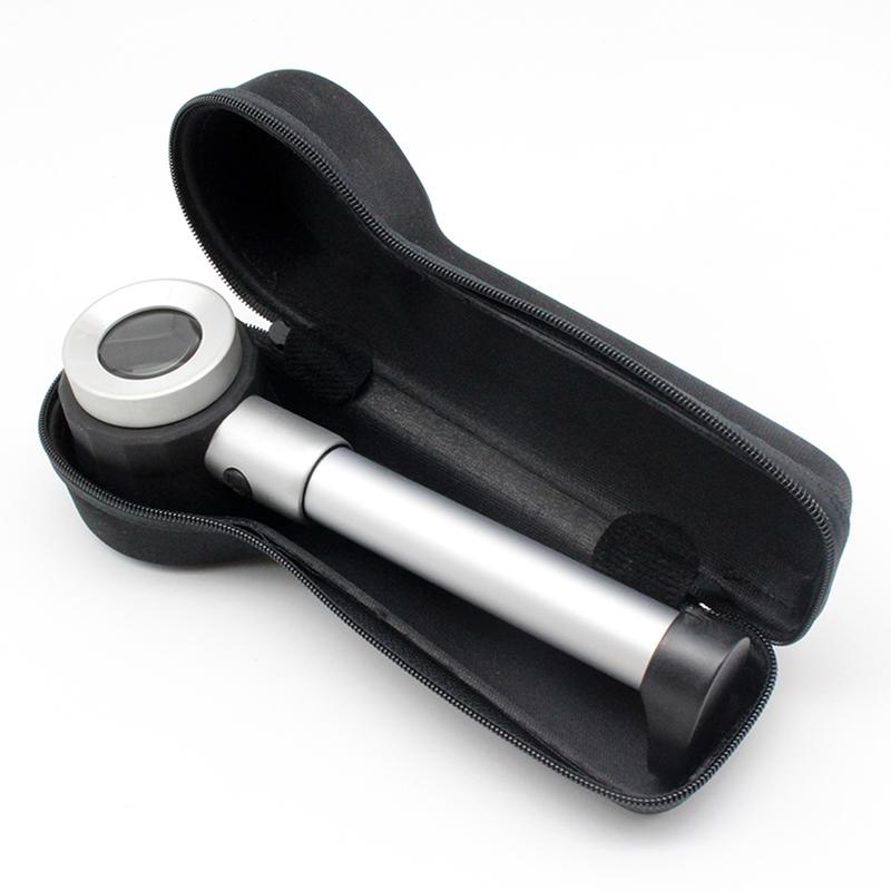 30X Handheld Metal Magnifiers Folding Magnifier Loupe Lens With LED Light Calibration Magnifying Glass For Jewelry Repair