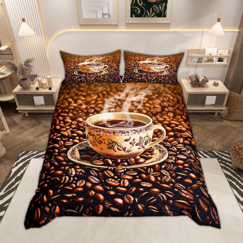 Comforter Homewish Romantic Paris Eiffel Tower Bedding Coffee Cafe Set