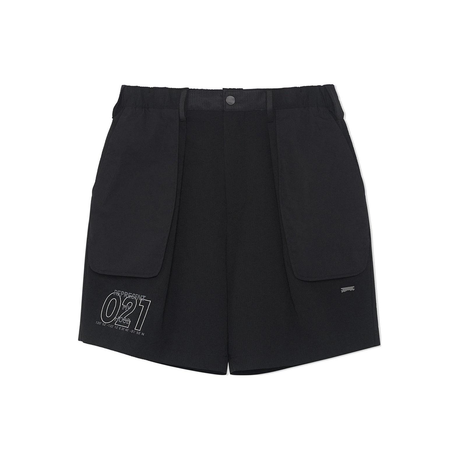 Li-Ning BadFive Hood Graphic Shanghai City Limited Shorts Black Men s AKSSA77-3 L