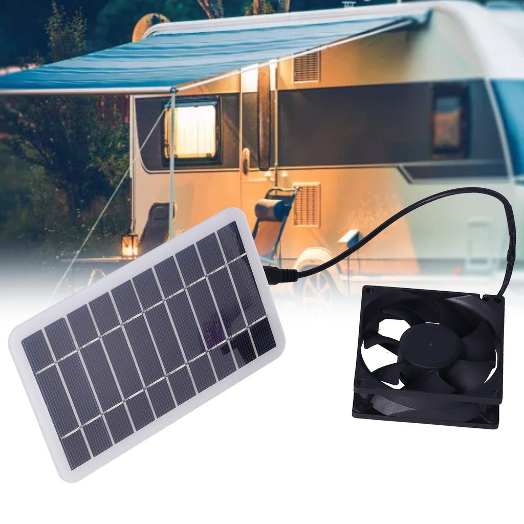 2.5W Solar Panel Fan Solar Pet Exhaust Air Flowing Fan for Outdoor Breeding Planting