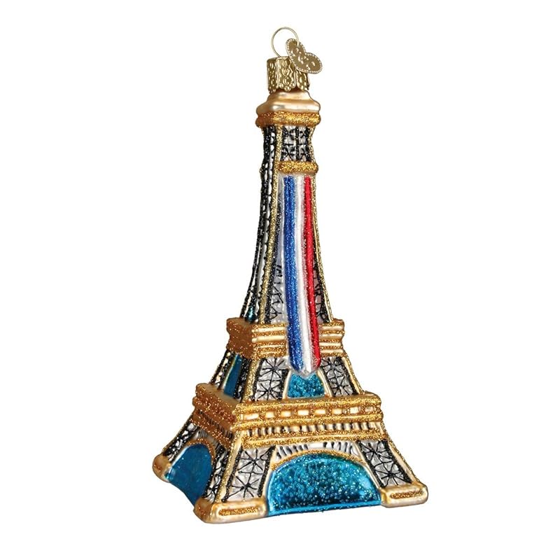 Old World Christmas Eiffel Tower Glass Blown Ornaments for Christmas Tree