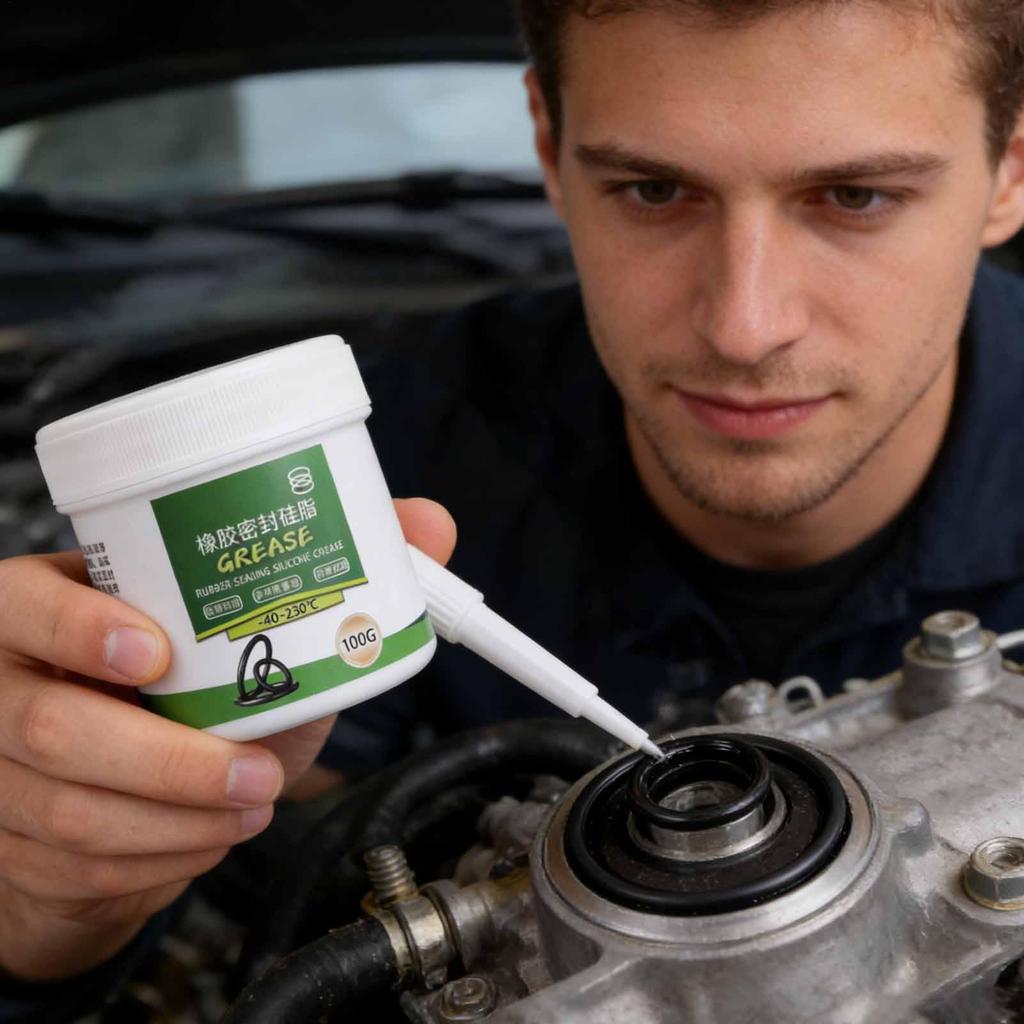 Silikonfett für O-Ringe 100g Wasserdicht Langlebig Sanitärschmiermittel Ventil Armatur Schmiermittel Dichtmittel Fett für Dichtungen Motor